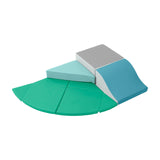 ECR4Kids SoftZone Junior Adventurer's Summit Slide, Corner Climber, Contemporary, 4-Piece