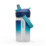 CamelBak Thrive Flip Straw Kids Bite Valve Tritan Renew Water Bottle Blue Haze, 14oz