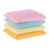 4pcs/set Soft Sponge Scouring Dish Bowl Kitchen Scrub Scrubber Pad