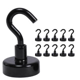 Vipush Magnetic Hooks 10 Pack - 30LB Heavy Duty Cruise Ship Essentials, Extra Strong Neodymium Hooks for Refrigerator, Grill, Tr