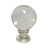 Royal Designs, Inc. Clear Crystal Ball Finial for Lamp Shade, F-5046SL-1, Polished Silver