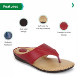 Ortho Joy Doctor Slippers | Soft Fancy Chappal For Women | Comfortable Footwear For Women,Maroon,4,B0B4NNCZLD