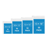 200 PCS Plastic Bags - Reclosable Baggies 4 Sizes (9x12 10x13 13x15 13x18 Inch), Extra Thick Plastic Zipper Bags for Food Storag