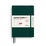 LEUCHTTURM1917 Weekly Planner & Notebook 2027, Hardcover, Medium (A5), Dotted, Forest Green