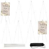 JEAWIWI 8PCS White Easel Stand for Wedding Sign Stand, 65 Inch Adjustable Metal Easels for Display, Portable Folding Easel for W