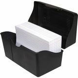 Innovative Storage Designs Plastic Card File, 4 X 6, 300-Card Capacity, Black