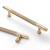 Asidrama 10 Pack 5 Inch(128mm) Knurled Gold Kitchen Cabinet Handles,Cabinet Pulls Kitchen Cabinet Hardware Cupboard Drawer Pulls