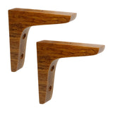 Antrader 2PCS Wooden Shelf Brackets,Solid Wall Mount Wood Shelf Bracket,Wood Triangle Bracket,L Shape Shelf Holders Include Moun