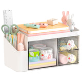 SAYEEC Desk Organizer with 3 Drawers and Pencil Pen holder, MultiFunctional Desktop Makeup Stationery Accessories Organizer, De