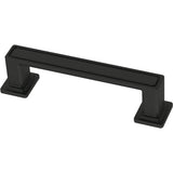 FRANKLIN BRASS Recessed Square (10-Pack) Cabinet Handles 3 Hole Center Pulls | Matte Black Hardware Kitchen Door, Drawers, Dress