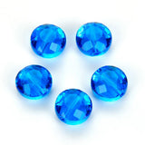 50pcs Adabele Austrian 8mm Faceted Flat Round Coin Crystal Beads Capri Blue Compatible with Swarovski Preciosa 5052