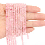 HAAMIIQII 2x4mm Natural Rose Quartz Heishi Spacer Beads 150Pcs Flat Disc Stone Semi Precious Gemstone Loose Beads for Jewelry Ma
