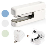deli Stapler, Desktop Staplers with Integrated Staple Remover, 45 Sheet Capacity Office Stapler, White