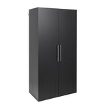 Prepac HangUps Large Storage Cabinet - Immaculate Light Gray 36 Cabinet with Storage Shelves and Doors; Ideal for Bin and Genera
