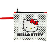 Franco Collectibles Hello Kitty Polka Dot Beach/Pool Waterproof Swimsuit, Makeup, Toiletries Pouch Bag, (Officially Licensed Pro