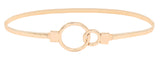 Zacharias WomenS Dress Stretchable Metal Spring Dress Belt (Pack Of 1) (Spb12_Golden_Free Size)