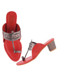 Shoetopia Women'S Kh-4433 Mauve Heeled Sandal-7 Kids Uk (Kh-4433-Red)-Eu40,Red,7,B0D8QD78J2
