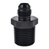 EVIL ENERGY 6AN Male Flare to 1/2 NPT Pipe Fitting Adapter Aluminum Straight Black