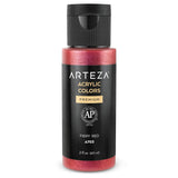 ARTEZA Iridescent Acrylic Paint - R4 Fiery Red (2 Ounces) - Chameleon Colors, High-Viscosity Shimmer, Water-Based, Blendable