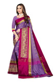DHRUVI TRENDZ Cotton Silk Saree for Women (DT-S2155_Purple)