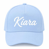 Aica Personalised Name Flex Cap For Kids | Free Size | Gifts For Kids (Babyblue)