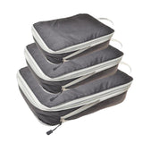 Myaddiction 3 Pieces Waterproof Luggage Organiser Lightweight Clothes Storage Bags Black