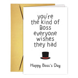 Happy Bosss Day Card Gift for Him Her, Funny Bosss Day Cards for Leader Employer Manager Mentor from Staff, Heartfelt Apprecia
