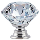 FENSING 20 Pcs 30MM Crystal Clear Cabinet Knobs Silver Diamond Knobs for Dresser Drawers-Glass Dresser Handles (Clear, 20 Pack)