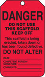 ACCUFORM SIGNS Danger Tag TSS101PTP