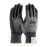 GTek 3GX Seamless Knit Dyneema Diamond Blended Glove with Polyurethane Coated Smooth Grip on Palm & Fingers 19D326 Gray XL (Pa