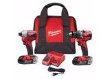 Milwaukee 2892-22CT M18 Compact Brushless 2-Tool Combo Kit, Drill Driver/Impact Driver