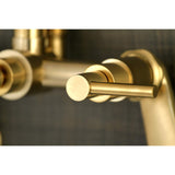 Kingston Brass Ae8157Dl Wall Mount Tub Filler With Hand Shower, Brushed Brass