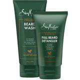 SheaMoisture Beard Wash & Beard Detangler Set Fair Trade Organic Shea Butter, Coarse Hair, Mens Grooming, Scented, 2 Piece Se