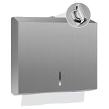 Stardrix Knob Latch (No Key Lock) Paper Towel Dispenser, Wall-Mount, Brushed Stainless Steel, Commercial Large Capacity, Fits 25