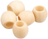 Pepperell Natural Barrel Wood Beads 13mmX11mm 18/Pkg, 13mm by 11mm