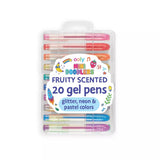 Ooly Scented Mini Doodlers Gel Set of 20 Pens - 20 Mini Glitter, Neon and Pastel Scented Gel Pens for Kids, Adults, Stationery &