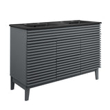 Modway Render 48 Double Bathroom Vanity in Gray Black