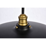 Elegant Lighting Living District Indoor Modern Home Decorative Bright Ceiling Anders Collection Chandelier D20.5 H6.5 Lt:3 Black