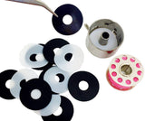 PeavyTailor 12Pcs Super Slippery Teflon Bobbin Slim Washer. Avoid Backlashing and Bird Nesting of Your Bobbins! Long Lasting Tou