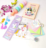 Tera 13 Unicorn Stationary Items, File Folder For Girls (Pack Of 5 Items) Unicorn Theme Folder For Kids, Small Diary, Document F