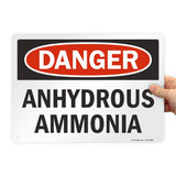 SmartSign Danger - Anhydrous Ammonia Sign | 10 x 14 Aluminum