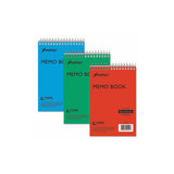 Ampad Memo Pads, Narrow Rule, Assorted Cover Colors, 40 White 4 X 6 Sheets, 3/Pack