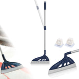 Magic Air Broom Household Silicone Broom, Multifunction Squeegee with 2 Heads Brush and Scrape, Magic Broom Sweeper with Extra