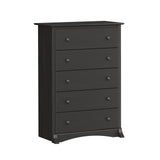 Prepac Sonoma Traditional 5-Drawer Tall Dresser for Bedroom, Functional Bedroom Dresser Chest of Drawers 17.75 D x 31.5 W x 44.7