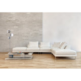Living District Eclipse 3 Lights Chrome Floor Lamp With Clear Glass