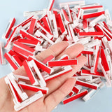 100 Pieces SelfAdhesive Bar Office Safety Pins for ID Badge Crafting (White) Name Badges with Pins for School Work Name Badge H