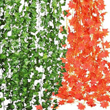 LOGRO Artificial Garland Plant Leaf Bail/Creeper | Wall Hanging | Specials Occasion Decoration | Festival Gift Decorative | Leng