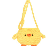 Snappsy Women Knitted Crossbody Bag Casual Shoulder Purse For Summer Shopping Travel Yellow