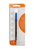 Cross Slim Gel Rolling Ball Refill, Blue, 1Per Card (89102), 3Piece