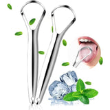 Vendly Mini Tongue Cleaner 2Pack 100% Stainless Steel, BpaFree, Medical Grade Scraper For Bad Breath | Oral Hygiene | Comfort